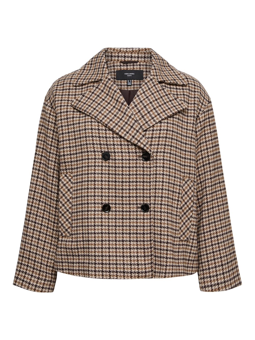 VMCJACKIELINE CHECK SHORT JACKET - BROWN