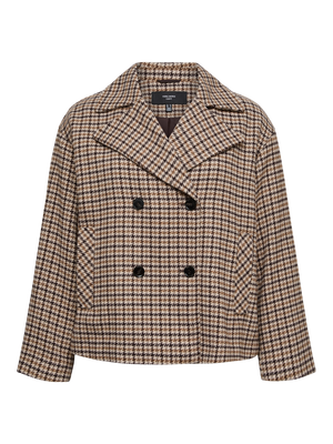 VMCJACKIELINE CHECK SHORT JACKET - BROWN