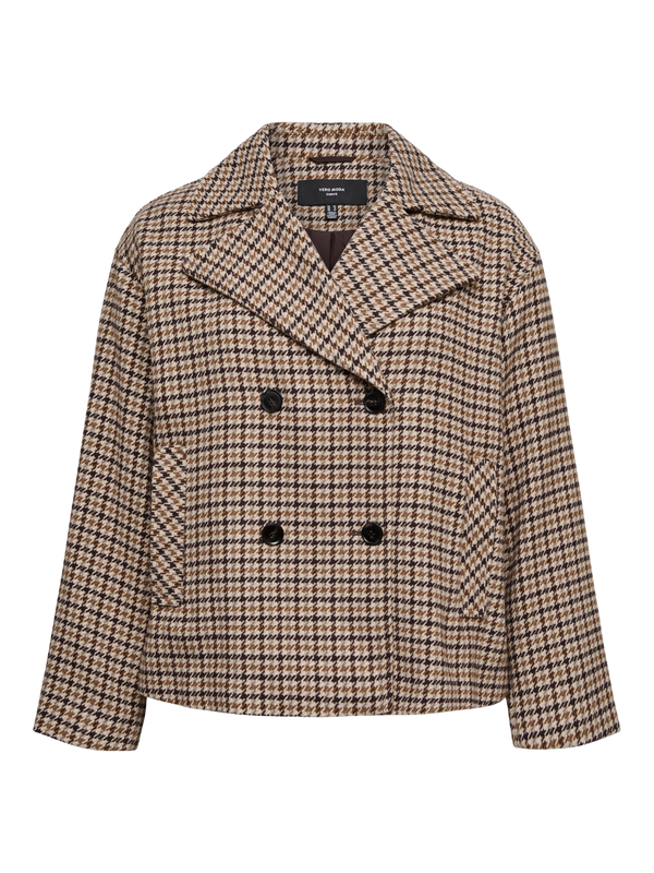 VMCJACKIELINE CHECK SHORT JACKET - BROWN